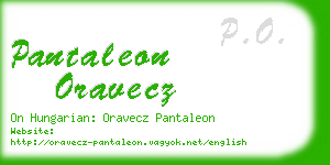 pantaleon oravecz business card
